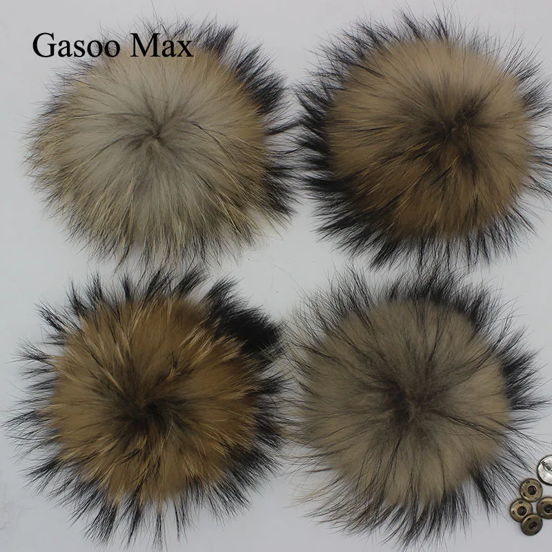 

5pcs/ Lot DIY Natural Pompon 13-14cm 15cm Raccoon Fox Fur Pom Poms Fur Balls for Knitted Hat Cap Beanies Scarf Real Fur Pompoms
