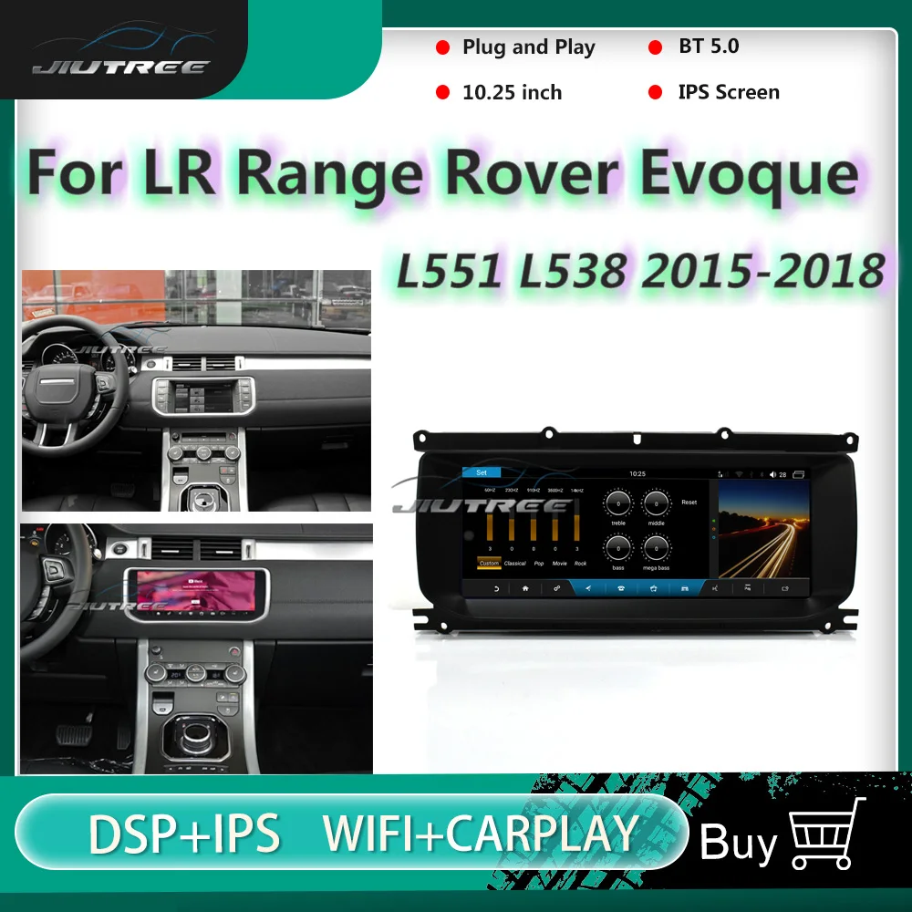 

Автомагнитола 2 Din на Android для Land Rover Range Rover Evoque L551 L538 2015-2018, мультимедийный плеер с GPS-навигацией, автостерео