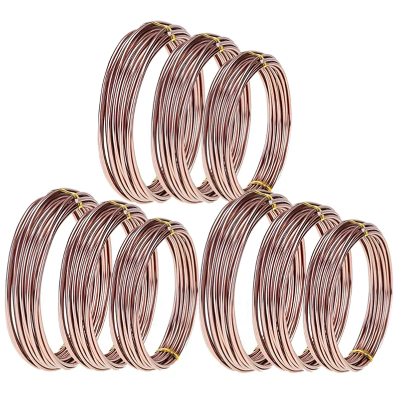 

Fashion-9 Rolls Total Bonsai Wires Anodized Aluminum Bonsai Training Wire with 3 Sizes1.0 1.5 2.0 mm