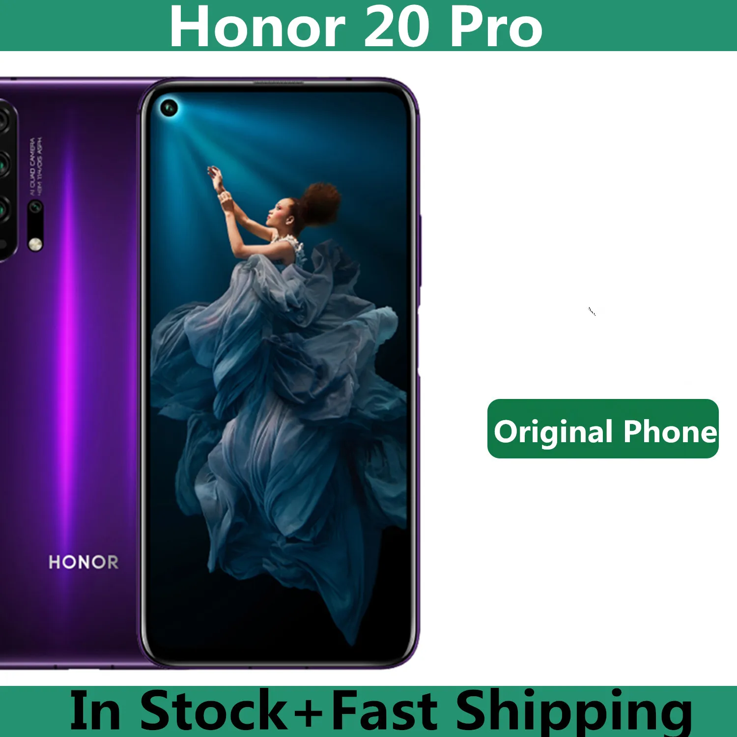 Оригинальный телефон Honor 20 Pro 4G LTE Восьмиядерный процессор Kirin 980 на базе Android 9 0 6 26