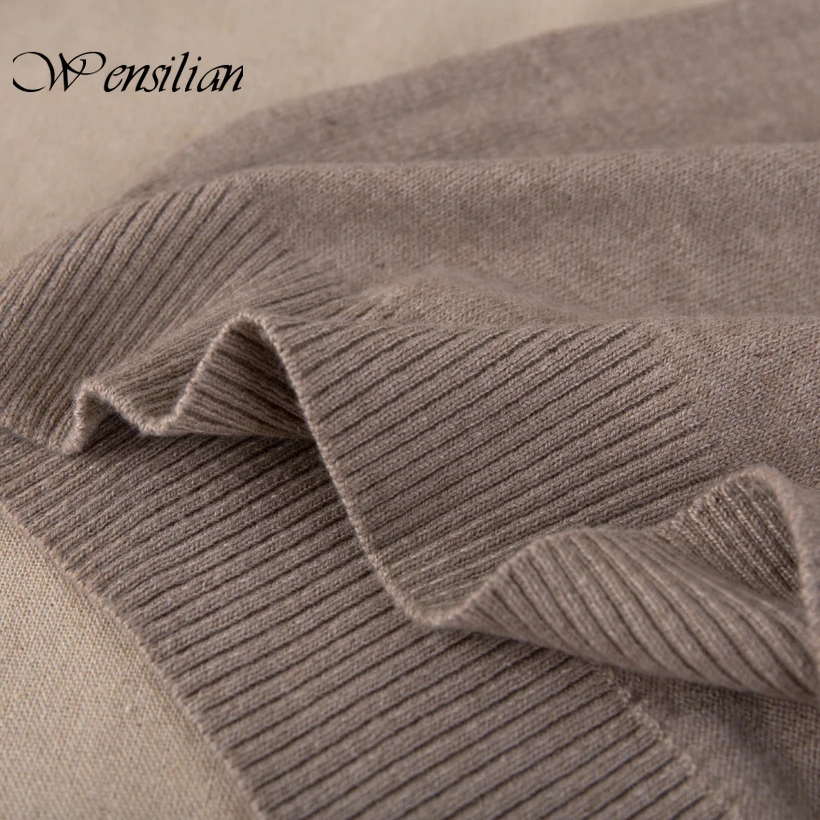 Вязаный женский свитер пуловеры с круглым вырезом базовые женские свитера