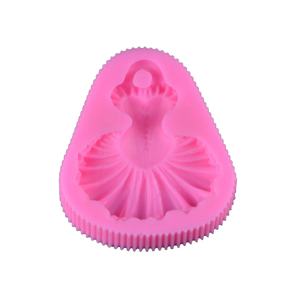 Girl Princess Ballet Dancing Skirt Shape Silicone Mold 3D Handmade For Chocolate Soap Fondant Cake Decorations Mould Baking Tool | Дом и сад