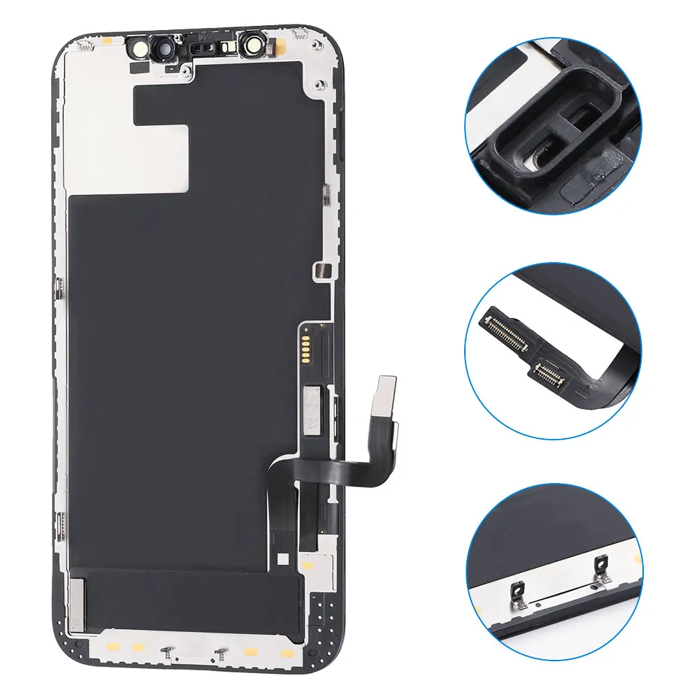 Pantalla LCD de calidad AAAA Incell, montaje de digitalizador con pantalla t&aacute;ctil para iPhone 12mini 12 Pro Max Truetone, compatible con regalo-2