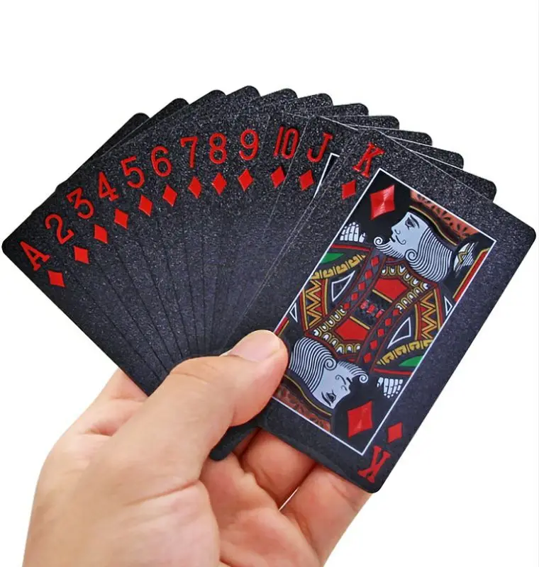 

Black PVC Poker Waterproof Plastic Playing Cards Party Board Game Scrub Poker X7JD