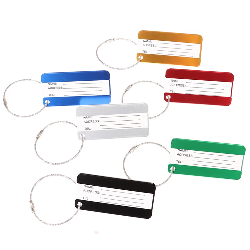 Багажные бирки из алюминиевого сплава багажные Именные Бирки чемодан адрес