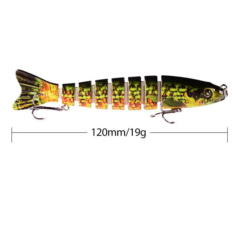 

12cm-19g Lure Bait 8 Section 10 Color Multi-section Fish Bait Bionic Fake Bait Freshwater Bass All-take Bait Pratical Tools