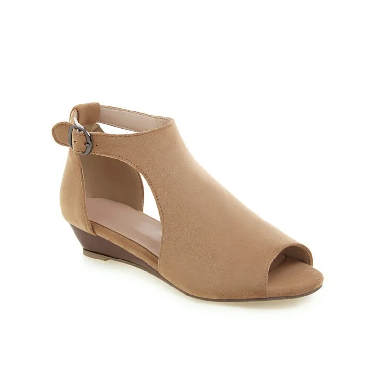 

Clear Heels 2021 Sandals Clogs Wedge Espadrilles Platform Suit Female Beige Velvet Shoes Large Size Open Toe New High Fashion Bl