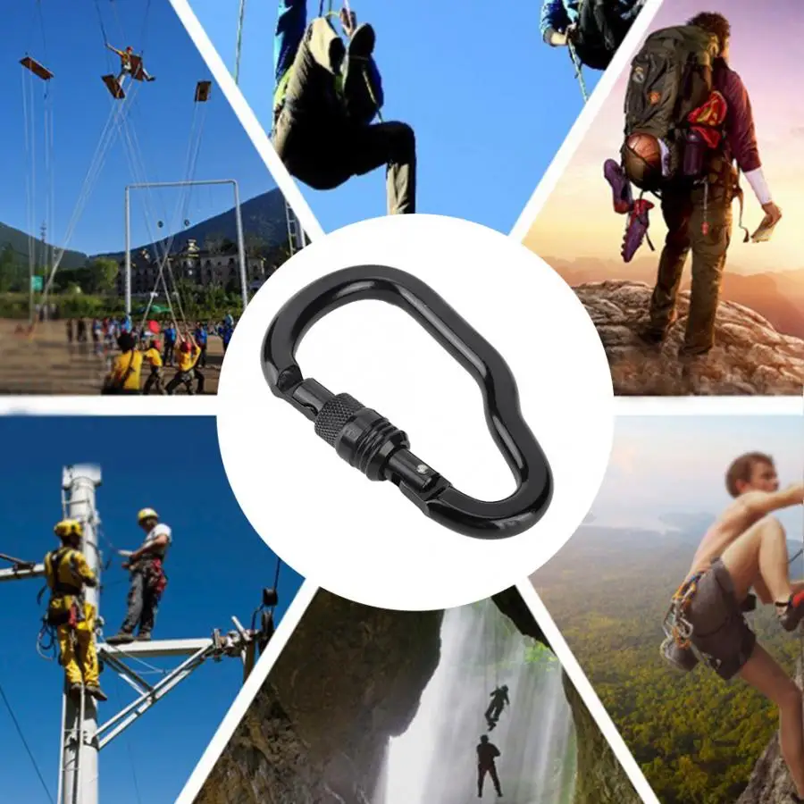 Спорт на открытом воздухе прочный алюминиевый альпинистский крючок Карабин для