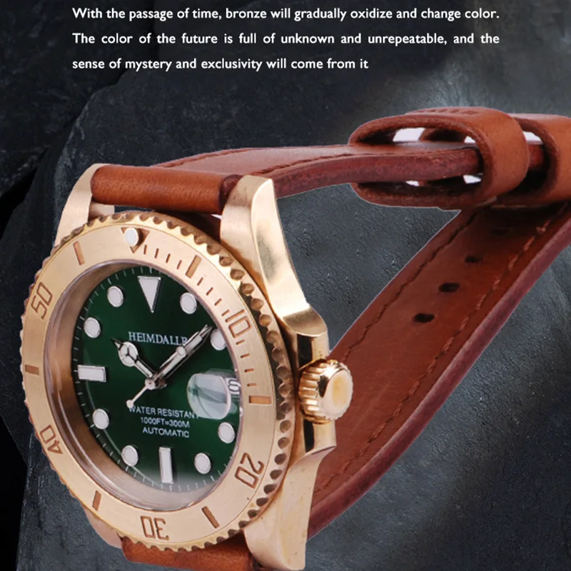 Для мужчин для дайвинга наручные часы мужские автоматические HEIMDALLR роскошные
