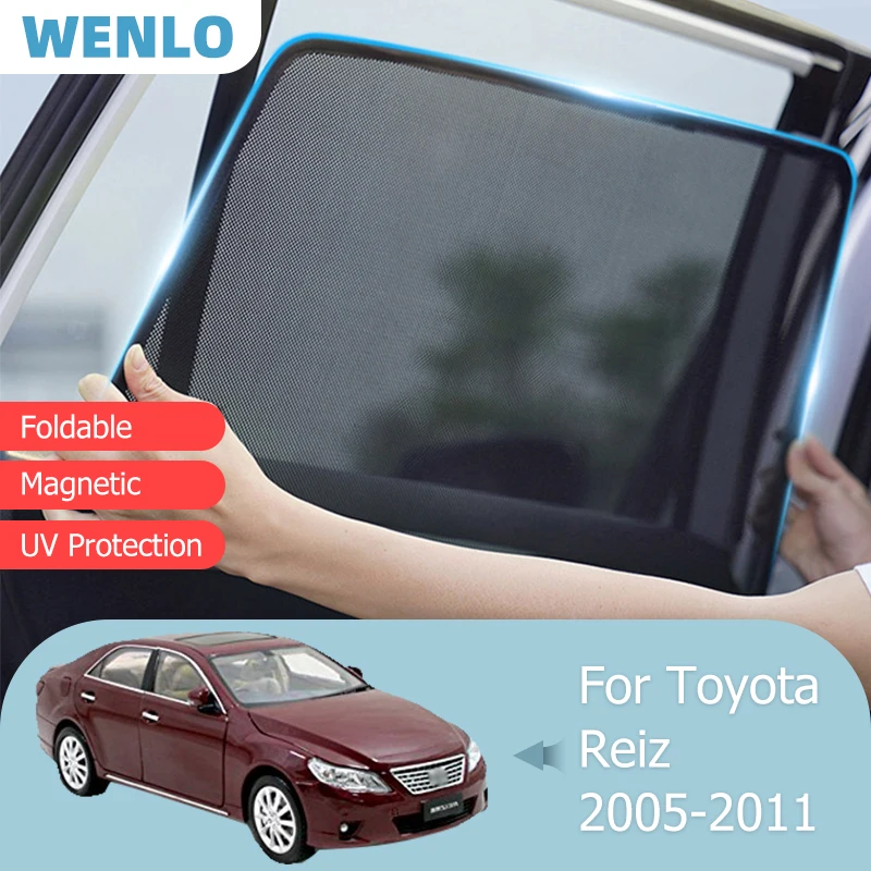 

For Toyota Reiz 2005-2011 Front Windshield Car Sunshade Side Window Blind Sun Shade Magnet Door Visor Kids Mesh Frame Curtains
