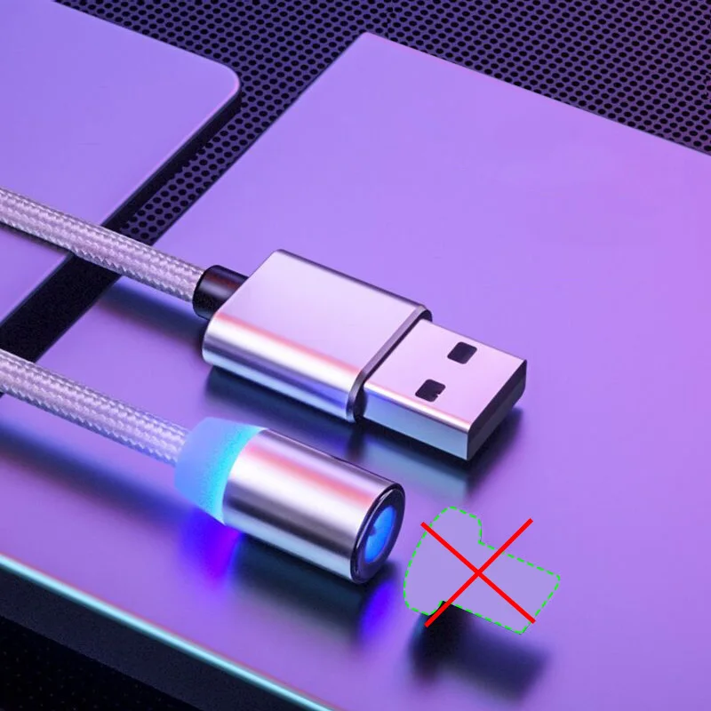Silver Cable Магнитный usb-кабель Олаф, Кабель Microusb для быстрой зарядки, кабель USB типа C, магнитный кабель для зарядки и передачи данных, кабель Micro usb для мобильных телефонов, кабель USB - Цвет: Silver Cable