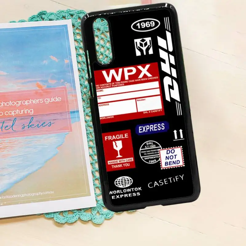 

DHL Express Anniversary Edition Label Phone Case PC for iPhone 11 12 pro XS MAX 8 7 6 6S Plus X 5S SE 2020 XR