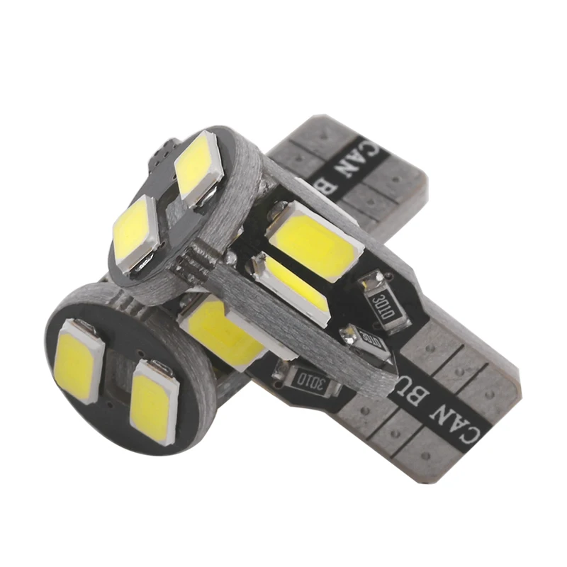10 шт. T10 W5W 168 194 Светодиодный лампочки Canbus 5630 10SMD для боковых габаритных инструмент: