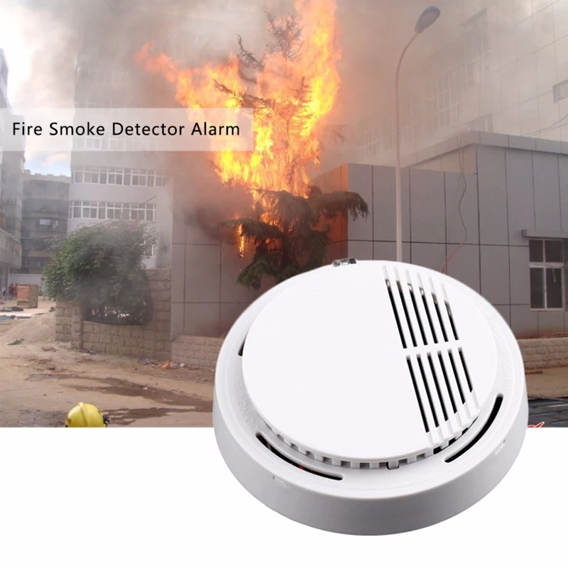 

85dB Fire Smoke Photoelectric Sensor Detector Monitor Home Security System Cordless for Family Guard Office building Restaurant