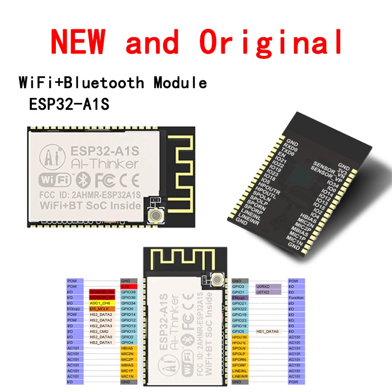 WiFi + Bluetooth модуль ESP32 серийный Порты и разъёмы Wi-Fi HDMI/dvi/Аудио/модуль двойная