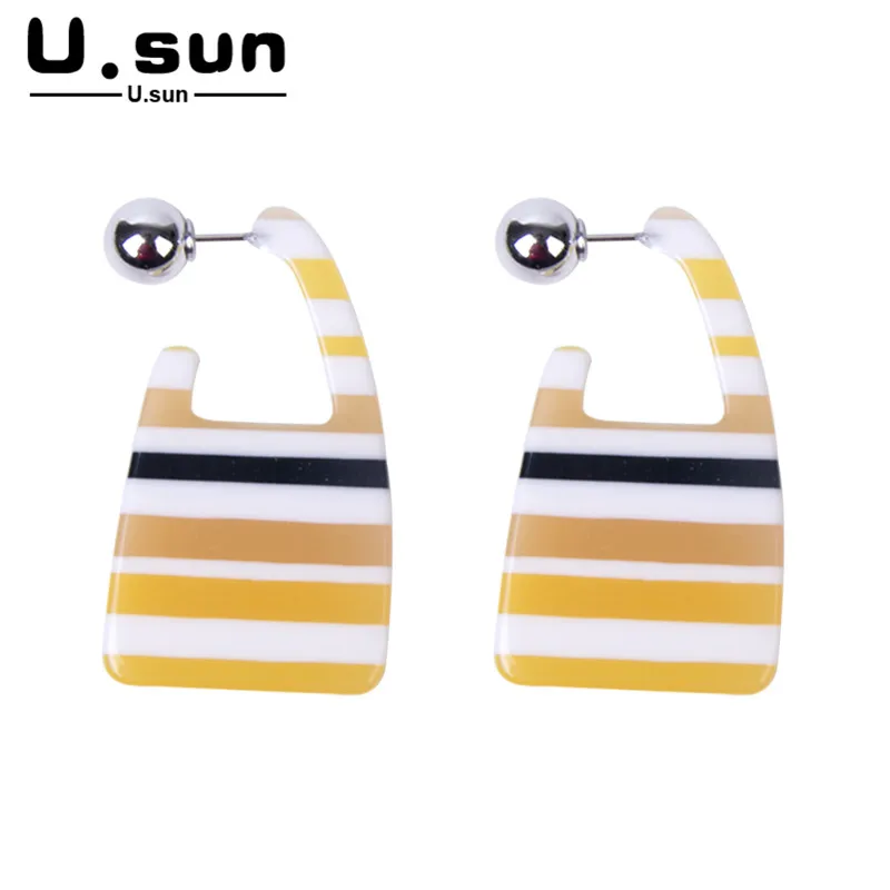 U. Защита от солнца модный Смола висячие серьги в виде капель с кристаллами форме