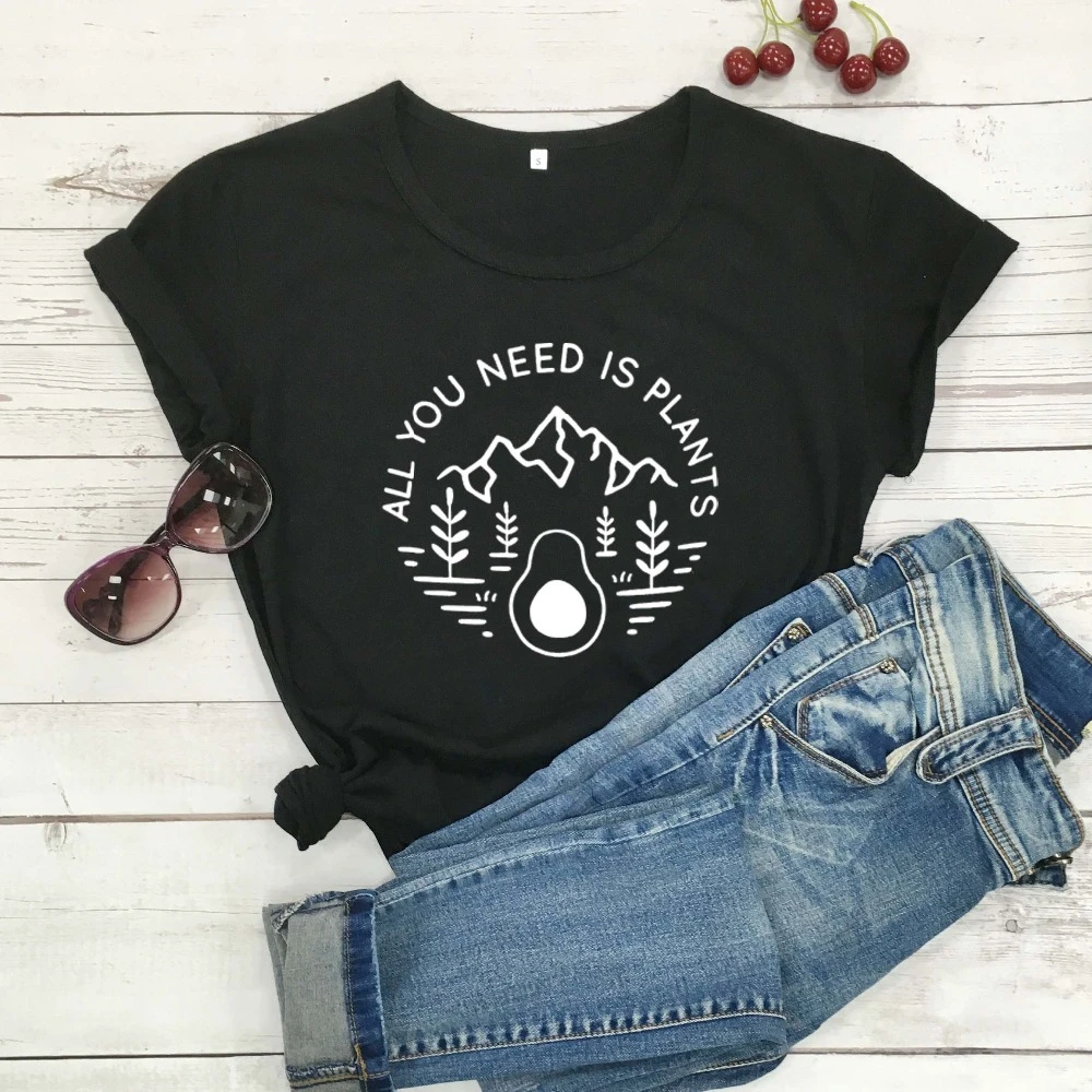 

Все, что вам нужно, это футболка с растениями, женская модная повседневная забавная графическая футболка с надписью grunge tumblr, футболки с изоб...
