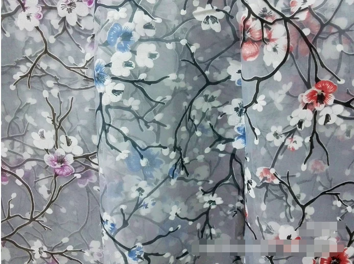 Печать рук из органзы гнилой цветочной фабрики гладкая кристально чистая и