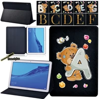 tablet case for huawei mediapad t3 8 0 t3 10 9 6 t5 10 10 1 tablet lightweight hard shell pu leather smart cover case