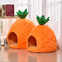 pet dog pineapple house kennel winter warm nest soft foldable sleeping mat mat quality cotton cat bed puppy house new
