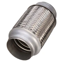 63mm x 153mm stainless steel car exhaust pipe double braided flex connector piping weld flexible joint tube for muffler