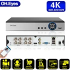 Гибридный видеорегистратор OH.eyes 8CH 4K AHD DVR AI H.265, 8 мегапикселей, NVR, для 2MP 4MP 5MP 8MP AHDTVICVIXVIIP-камер