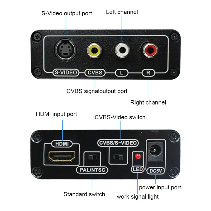 Композитный преобразователь hdmi-s AV CVBS для ТВ и ПК с адаптером Upscaler HD 3RCA |