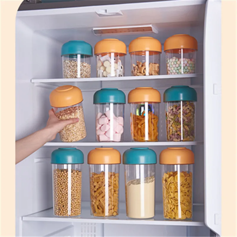 

New Kitchen Sealed Jar Plastic Food Storage Box Multigrain Tank bottle Dried Fruit Tea Jar Storage Containers