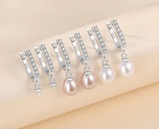 

Серьги из серебра 925 пробы с пресноводным жемчугом 8-9 мм