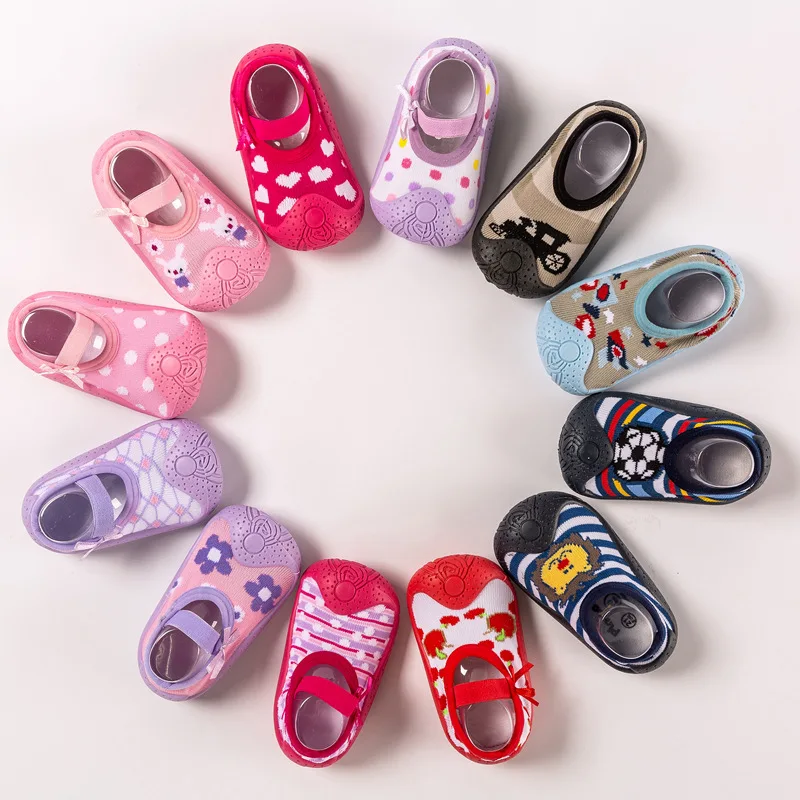 Нескользящие носки для малышей Детские носки для новорожденных носки для маленьких мальчиков и девочек хлопковые детские Нескользящие нос...