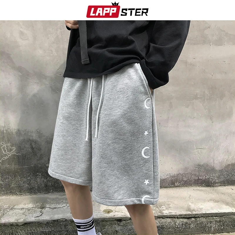 Шорты LAPPSTER мужские с принтом Луны повседневные хлопковые джоггеры модные