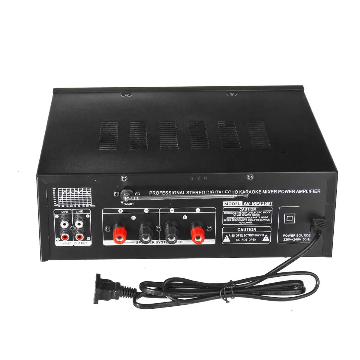 sunbuck bluetooth Amplifier 2000W Audio Power HiFi Amplifier for Car Home 2 Channel 12V/220V AV Amp Speaker FM Radio SD MP3