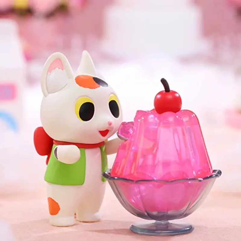 

POPMART Mini Summer Canned Cat Dessert Series Blind Box Collectible Action Kawaii Anime Toy Figures Birthday Gift Constellation