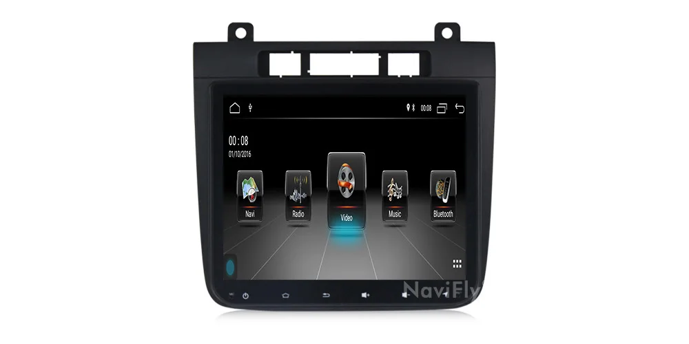 NaviFly Android 9,1 автомобильный мультимедийный плеер для Volkswagen Touareg 2012- Стерео Радио DVD gps навигация четырехъядерный HD 1024*600
