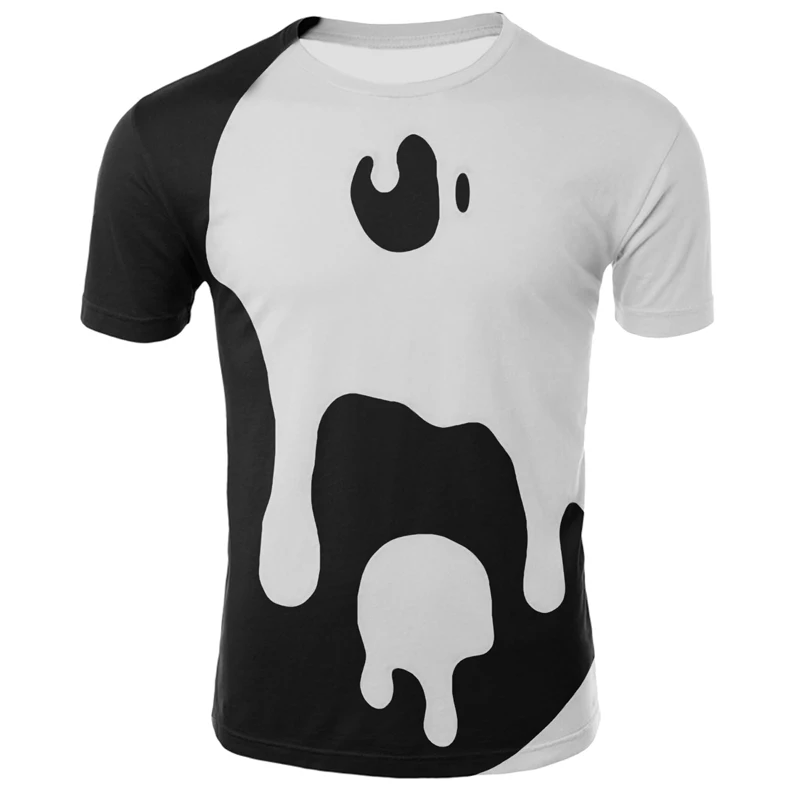 

2021 summer T-shirt men's streetwear short-sleeved tops punk 3D style men's clothes casual O-neck T-shirt