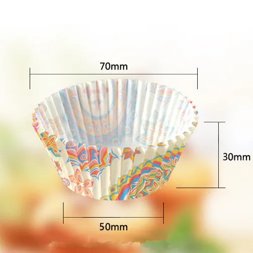 100 шт Красочные Бумага торт форма для порционного кекса выпечки кексов коробка