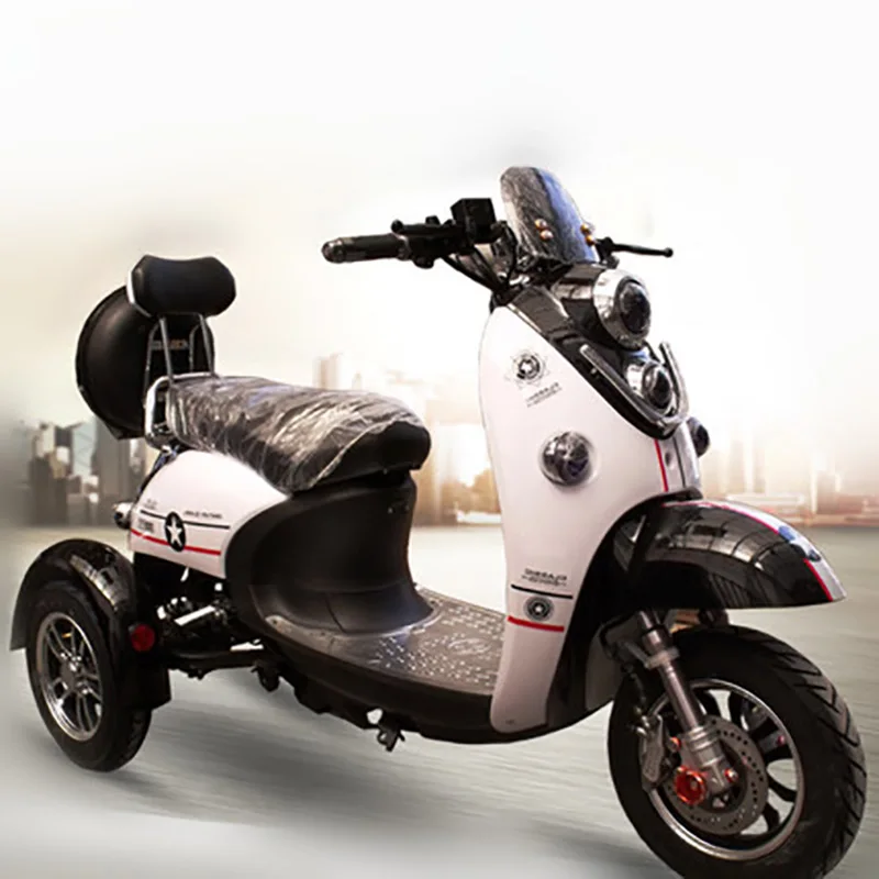 Гидравлический амортизатор 48v 600w Электрический трехколесный самокат с