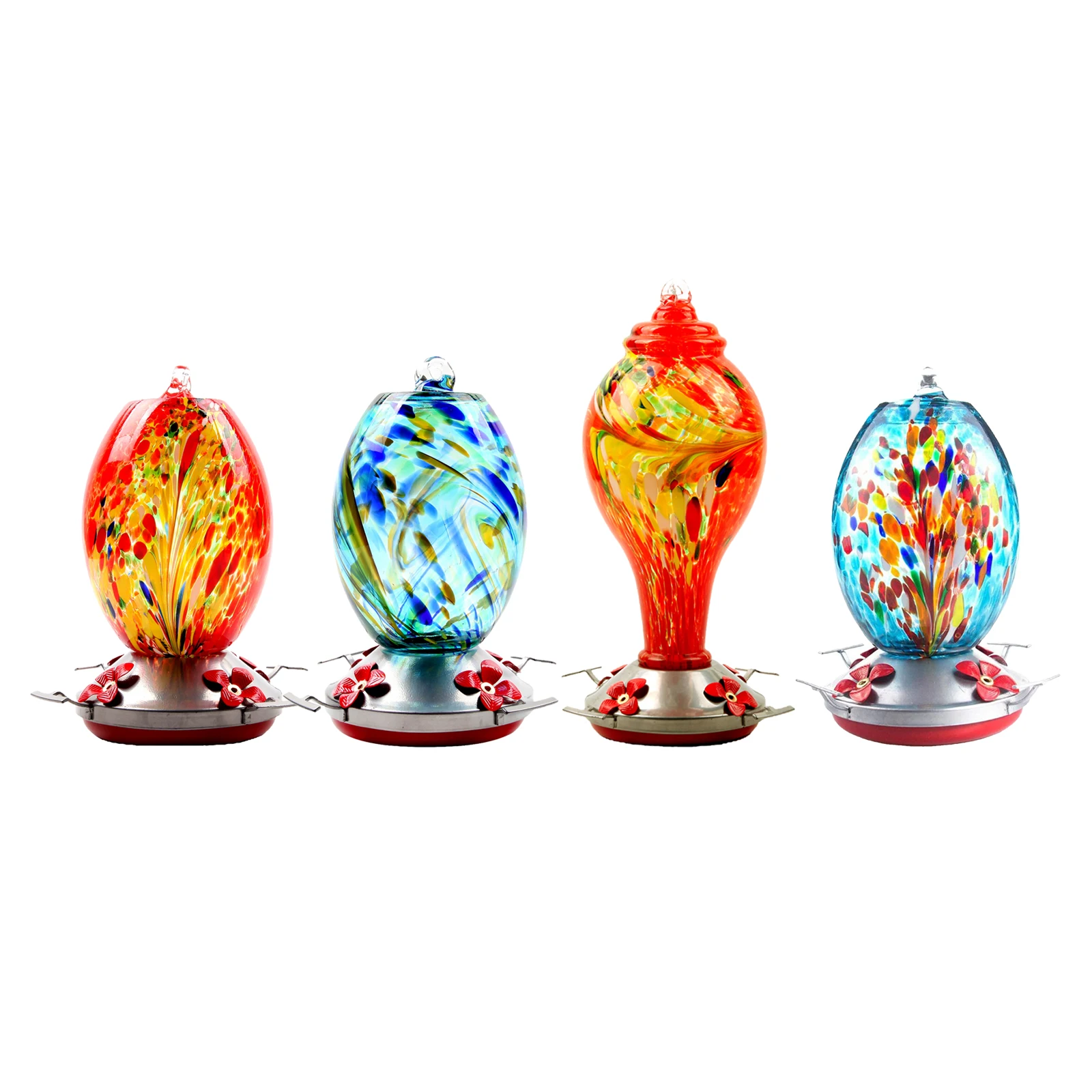 

Outdoor Courtyard Patio Leak-Proof Colorful Hummingbird Feeder Easy to Clean