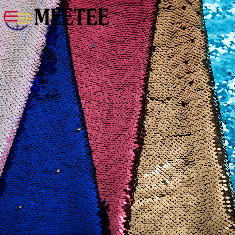 Двухсторонняя ткань Meetee 50/100x125 см с блестками и флип чипом Ручное шитье сделай сам