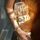 Светодиодный ночник со стразами, настольные лампы, Светодиодный настольный светильник с сенсорным датчиком для спальни, бара, ресторана, Декор, светодиодный ночник со стразами