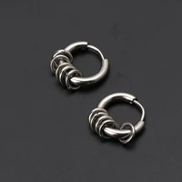 hip hop titanium steel punk hoop earring cartilage helix piercing earrings e56a