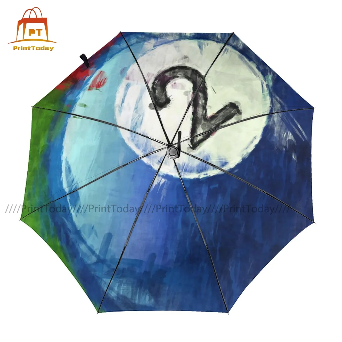 

Red Ball Umbrella Beautiful Windshield Umbrella Automatic Art Lightweight Camping Umbrella