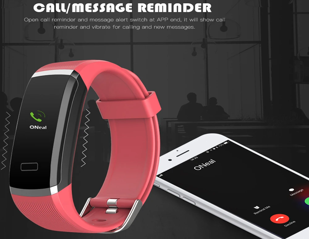 Wearpai цветной экран Смарт-браслет GT101 Водонепроницаемый 24 часа монитор сердечного ритма фитнес-трекер Bluetooth Смарт-часы для спорта
