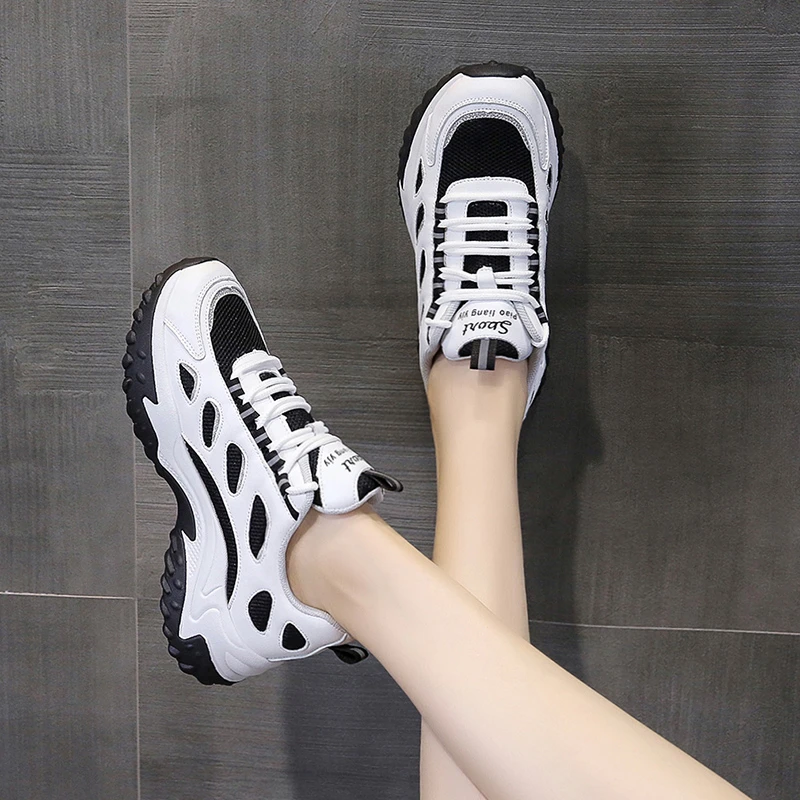 

Platform Sneakers Women Dad Shoes Walking Vulcanized Shoes Women Thick Sole Sneakers Casual Chunky Trainers Zapatos Mujer