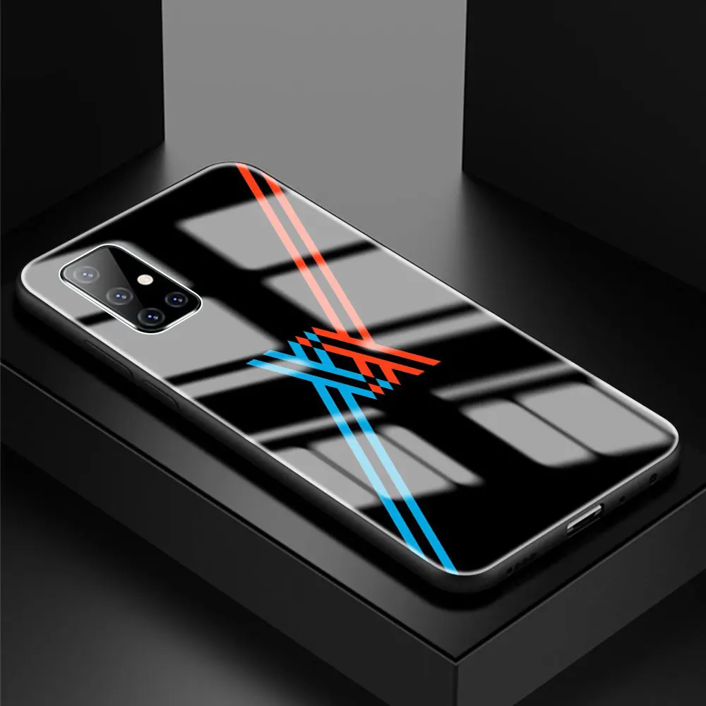 

Tempered Glass Phone Case for Samsung Galaxy A21S A50 A70 A51 A71 A10 A20 A30 A40 A01 M31 M51 Coque Zero Two Darling The FranXX