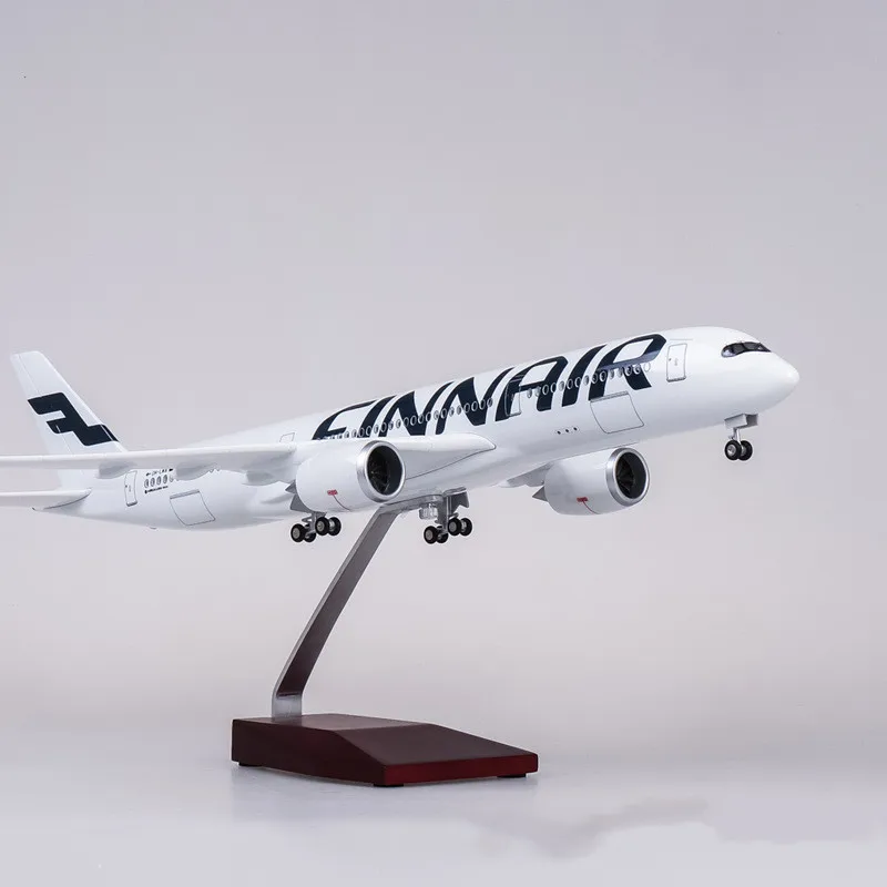 

47 см финские авиалинии A350 имитация Cvil самолета с колесами и лампой соотношение 1:142 модели самолета литые Самолеты игрушки