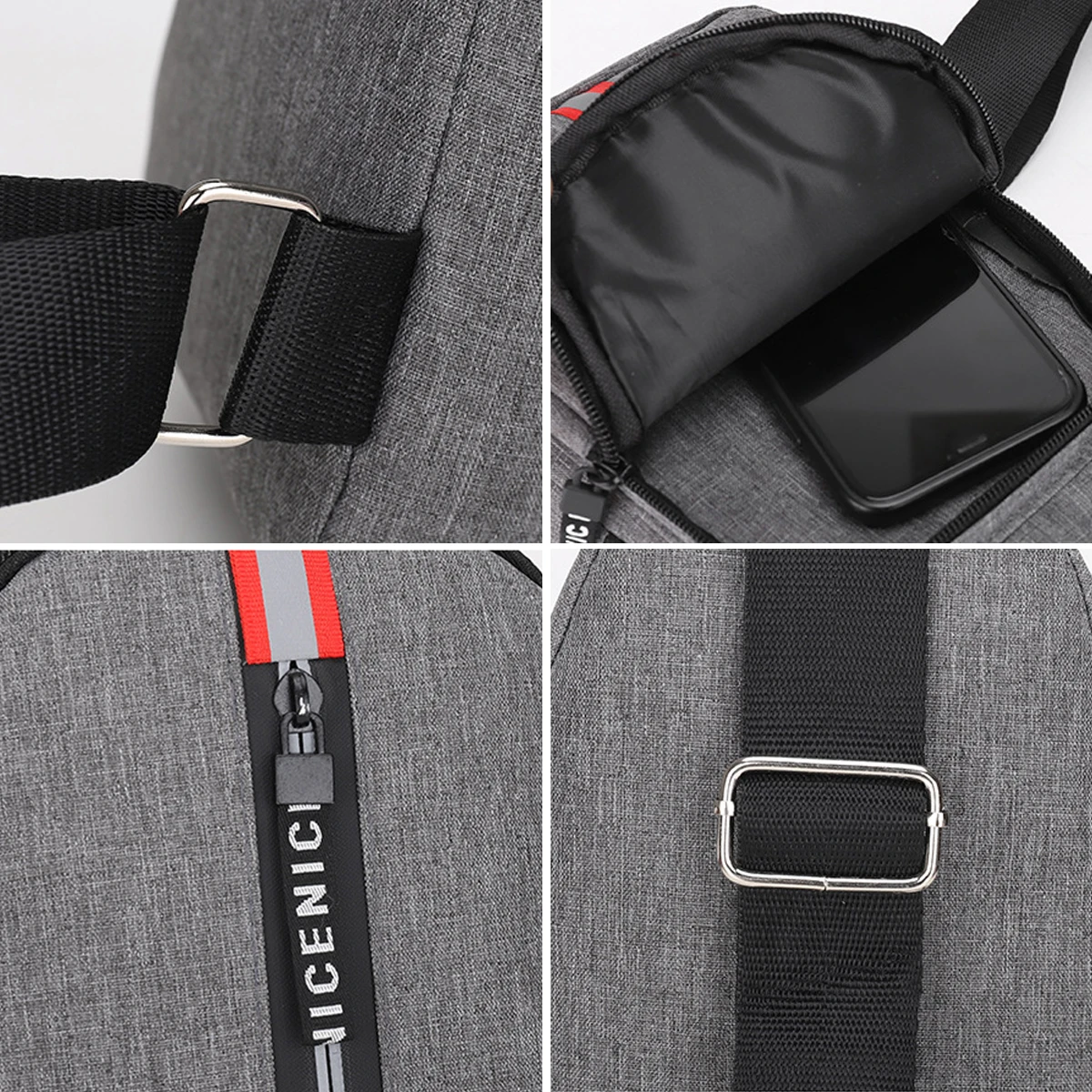 Повседневная нагрудная сумка ScioneMen многофункциональная мужская слинг поясной