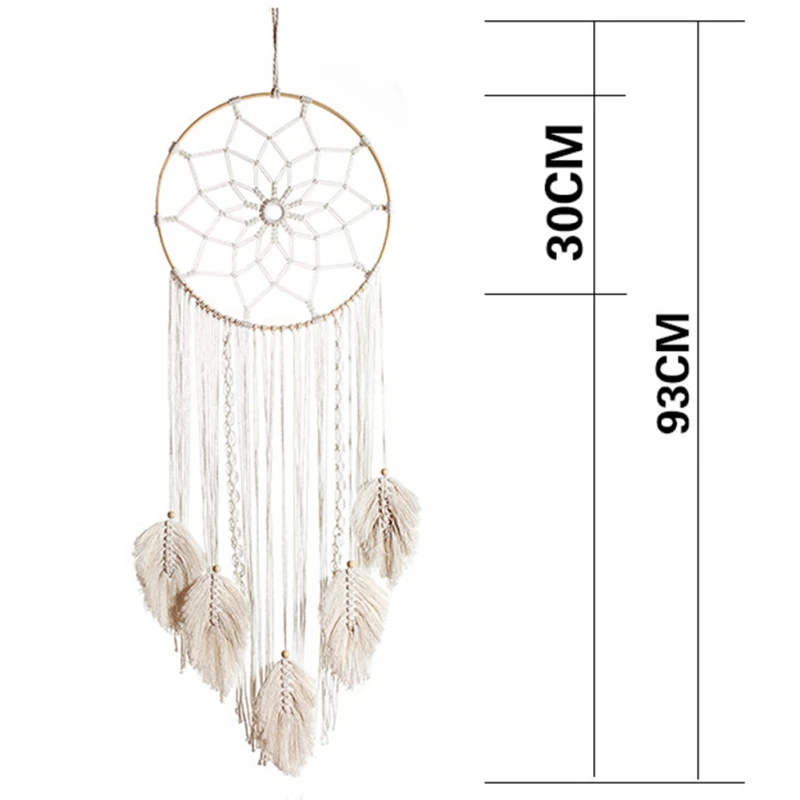 

Handmade Woven Creative Macrame Wall Hanging Tapestry Wedding Wall Decoration Backdrop Wall Home Living Room Home Decor Art New