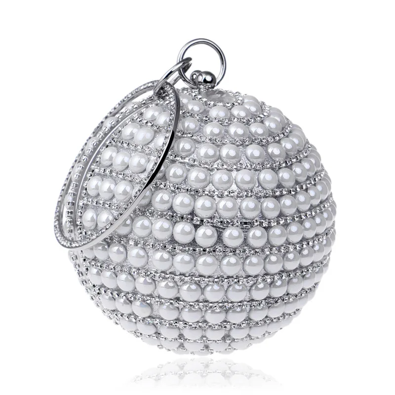 

Women Dinner Bag With Diamonds Fashionable Spherical Banquet Bag Handbag a5726