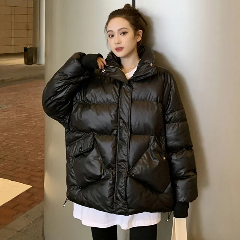 

Пуховик женский зимний хлопковый, свободный, D011, 2020